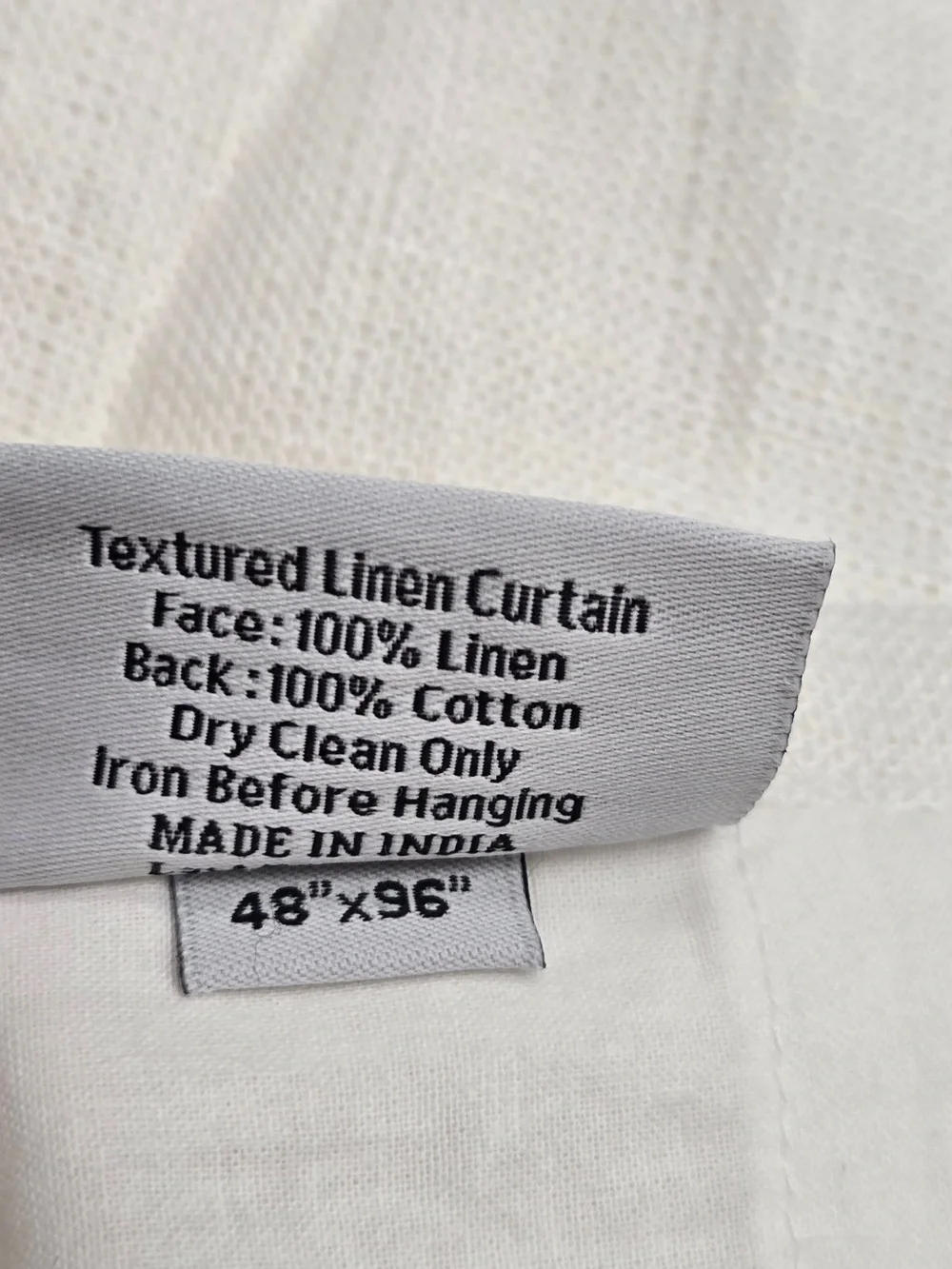 QUINCE Set Of 2 48x96 Heavyweight European Linen Curtains White 0083